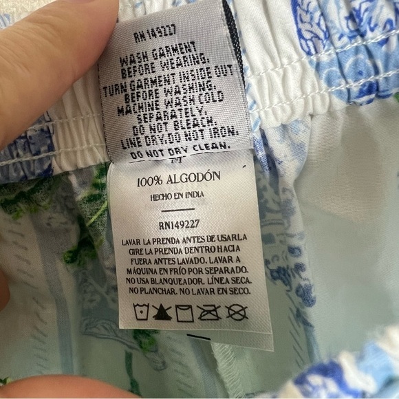 8 Oak Lane Womens Ginger Jar Palm Printed Cotton Pajama Shorts Drawstring Waist - Picture 4 of 6